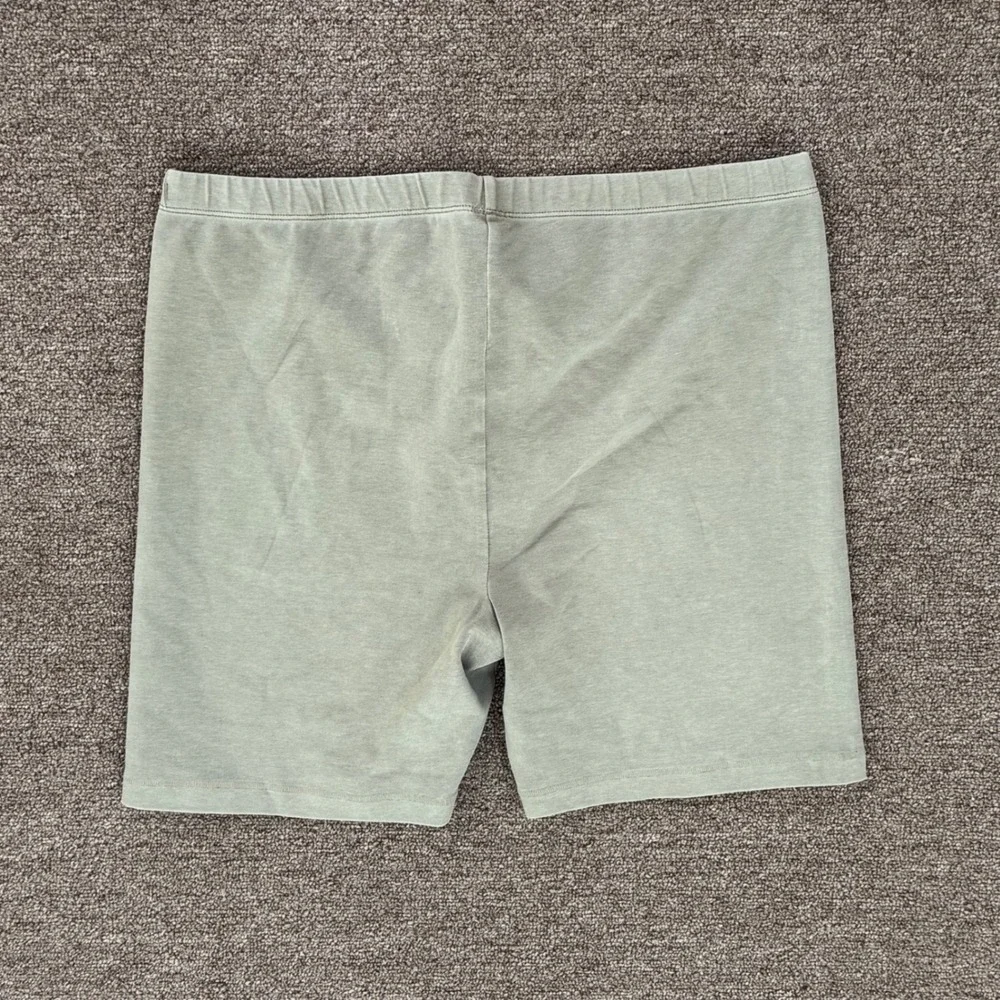 NWOT Skims Cotton Jersey Bike Short Sage Green Mineral Wash Large